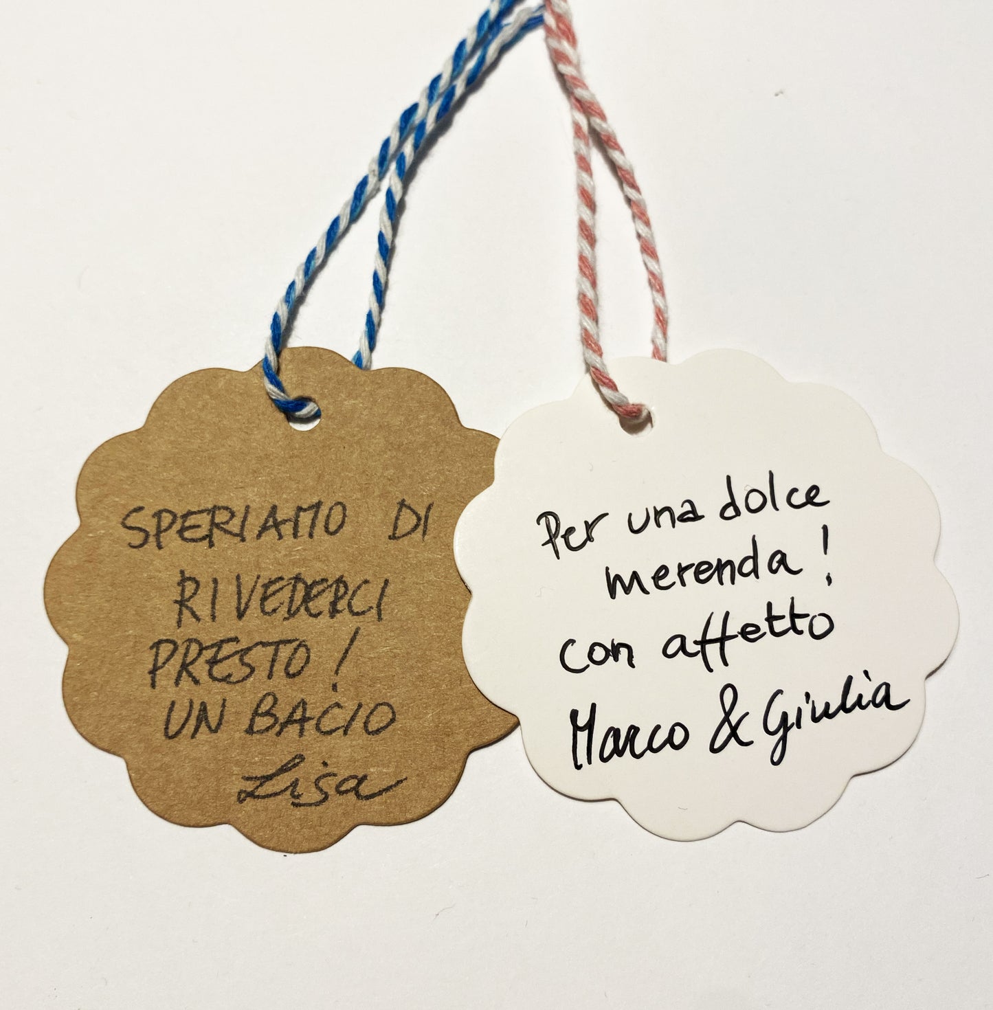 Messaggio personalizzato scritto a mano