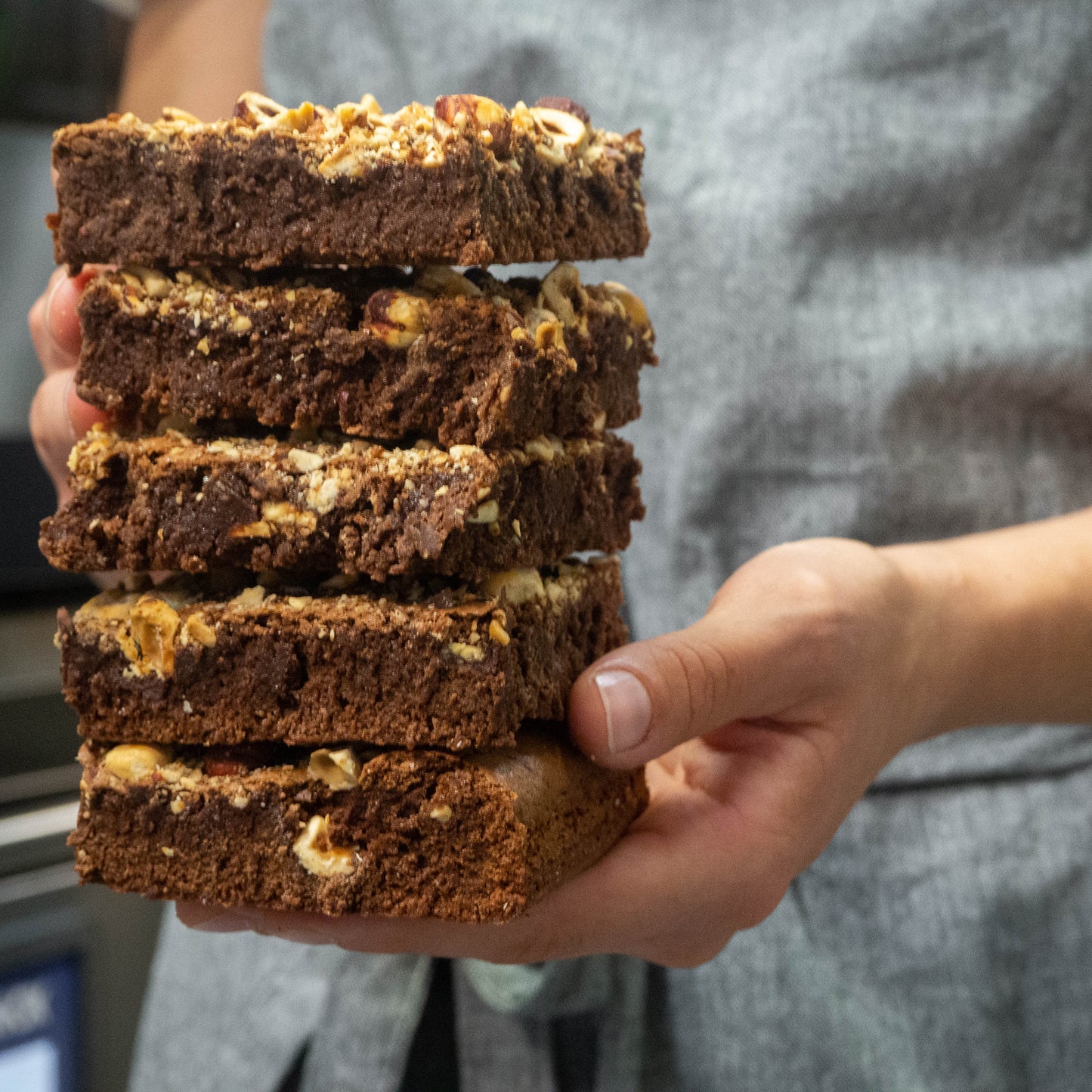 Quadretto di brownie alle nocciole
